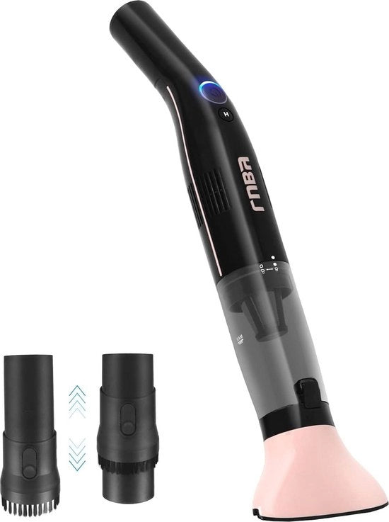 Aspiratore a mano a batteria aspiratore auto a mano - aspiratore a mano per pelo di animale - 17000 PA lavabile filtro HEPA - nero e rosa 120 W 350