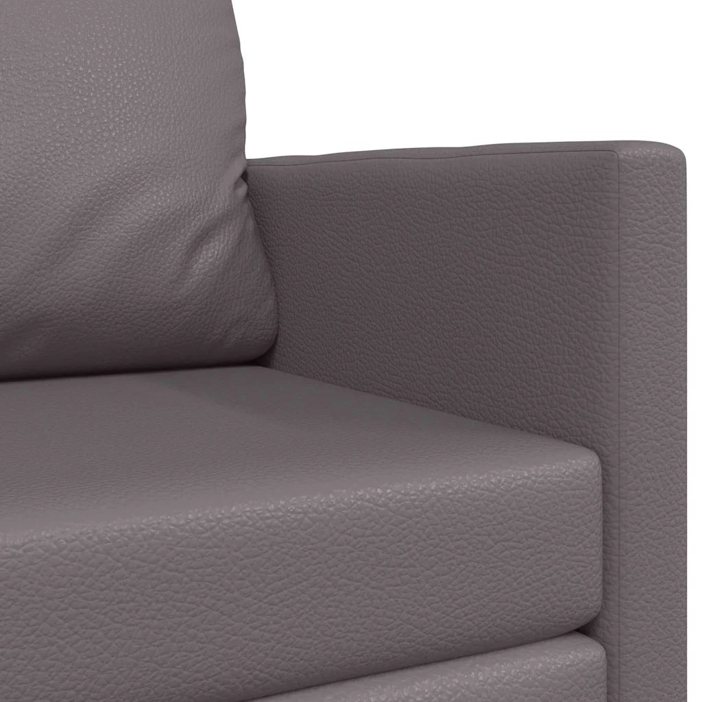 Divano letto-Sofa Letto-Daybed Grigio 124 x 71 x 78 cm Pelle Artificiale