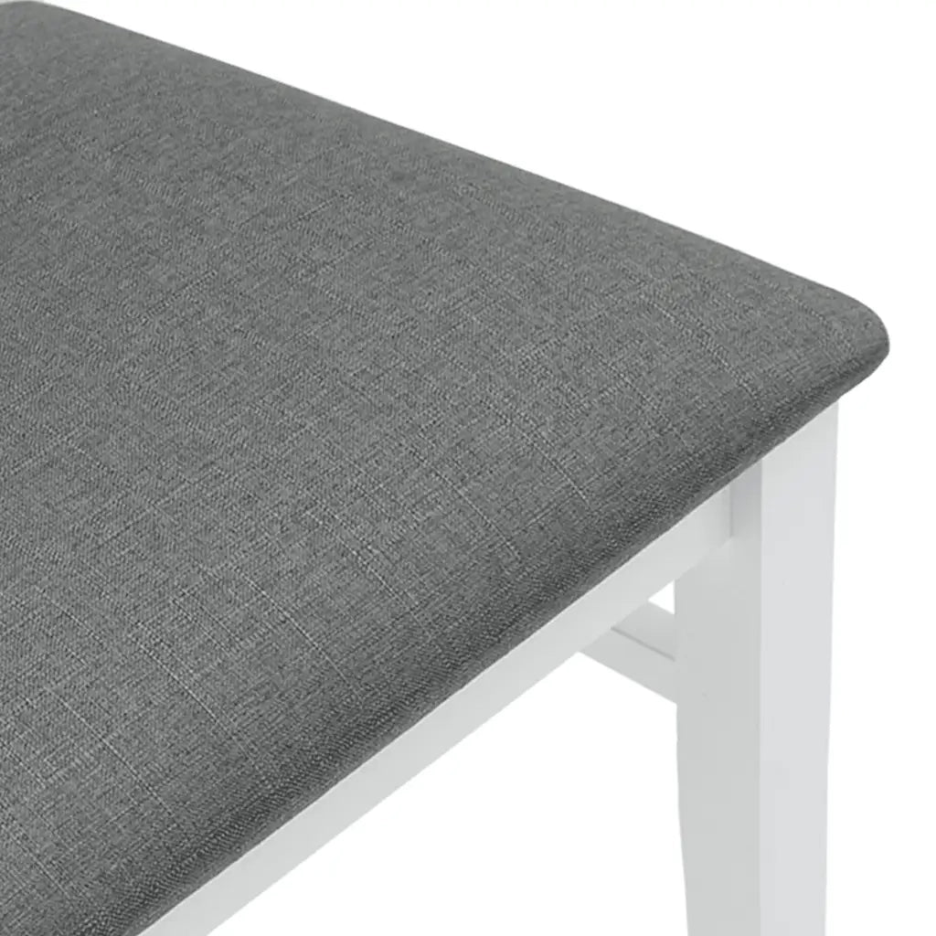Sedie da Pranzo con Cuscini 2 pz Bianco Legno Massello di Hevea 4102469