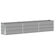 Fioriera | Cassetta per fiori | Vaso Grigio chiaro 240 x 40 x 45 cm Acciaio