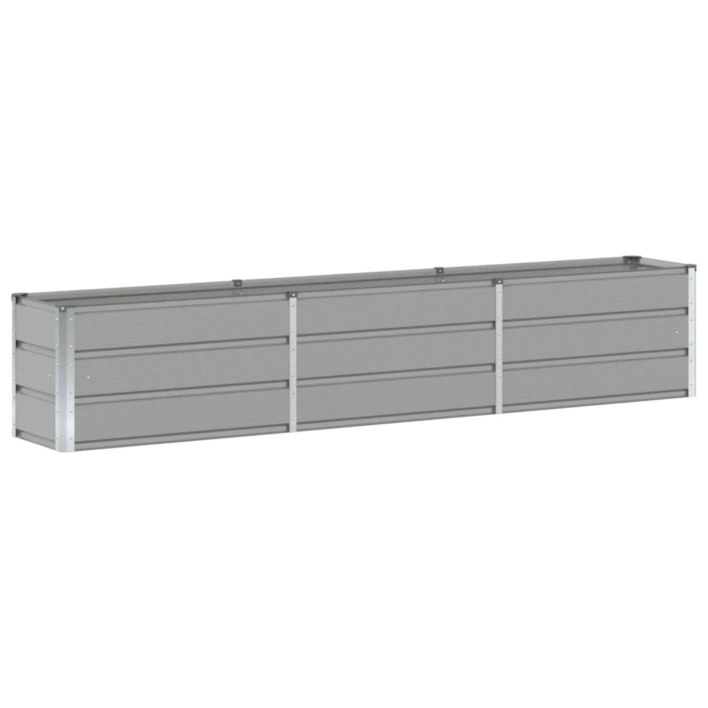 Fioriera | Cassetta per fiori | Vaso Grigio chiaro 240 x 40 x 45 cm Acciaio