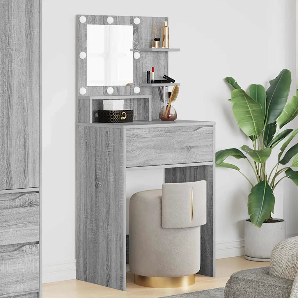 Tavoli da Trucco per Camera da Letto con cassetto Grigio Sonoma