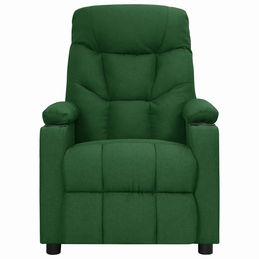 Divano Sedia-Poltrona Reclinabile in Tessuto Verde Scuro 228656