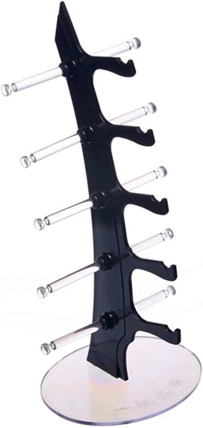 Supporto per Occhiali da Sole - Ripiano per 5 Occhiali - 35 x 16 cm - Nero