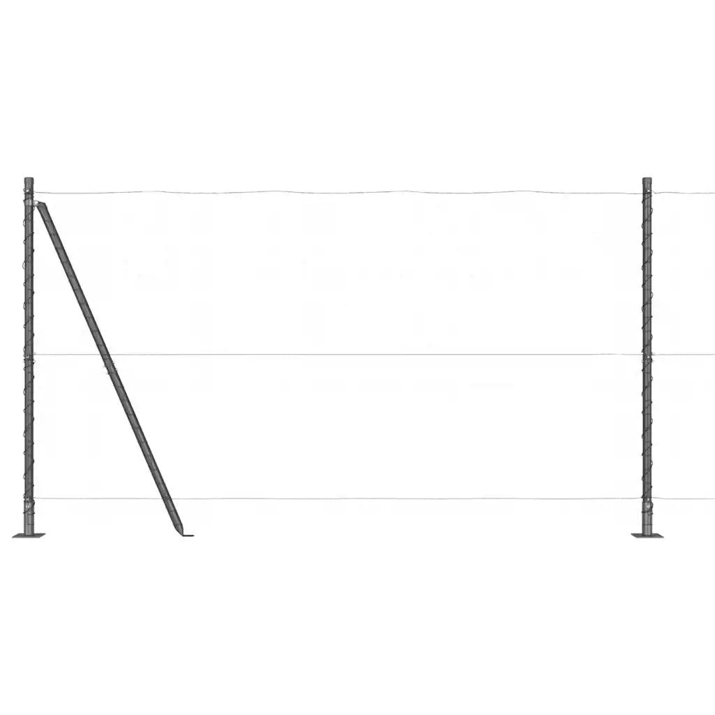 Palo della recinzione 52 pcs Grigio 3,2 x 3,2 x 150 cm 3350248