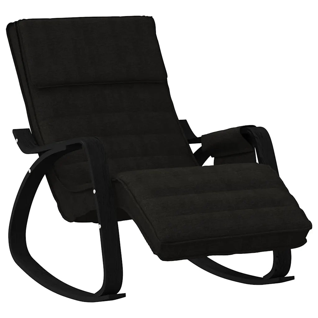 Sedia a Dondolo Nera in Tessuto 351080