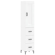 Buffet credenza cassettiera mobiletto mobile contenitore organizer cucina soggiorno salotto alto 34,5 x 34 x 180 cm legno ingegnerizzato bianco 02_0032301