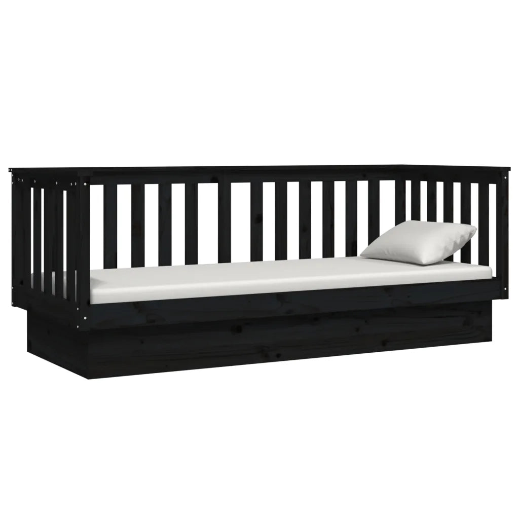 Dormeuse Nera 90x190 cm in Legno Massello di Pino 821583