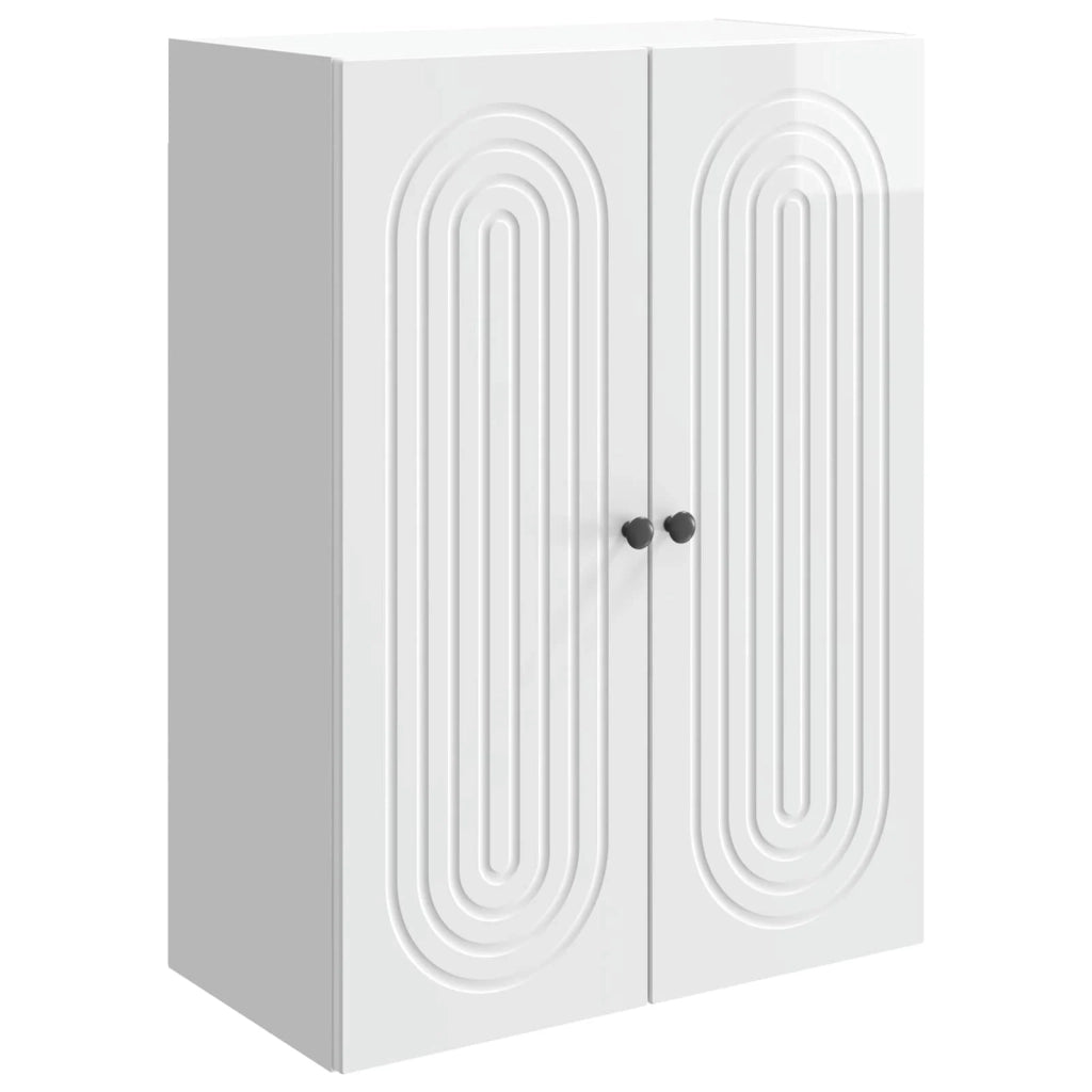 Mobiletto a muro Bianco Lucido 66 x 34,5 x 90 cm 898059