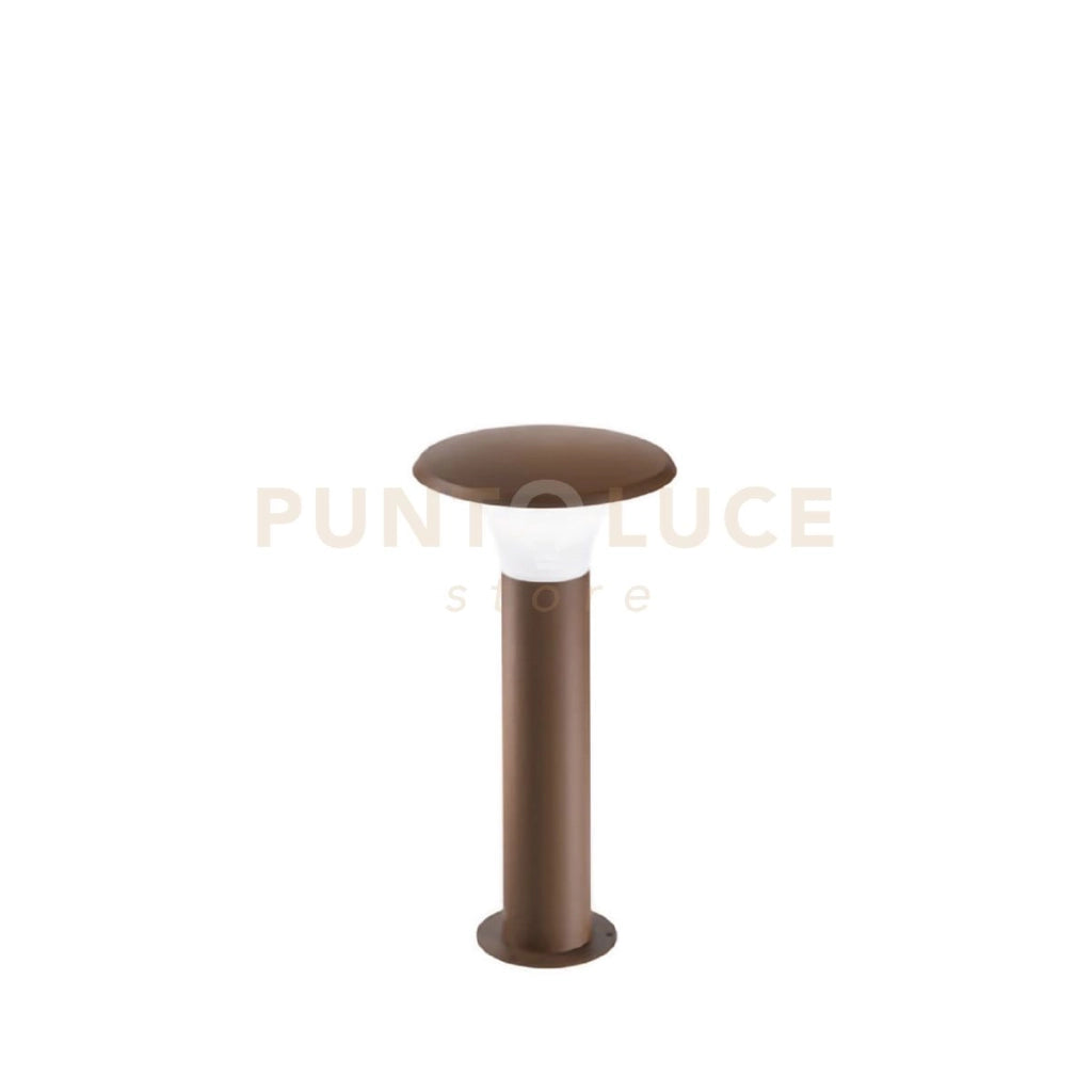 GES521-  PALETTO IN ALLUMINIO RUGGINE 1 LUCE ATTACCO E27 IP44 H.50CM