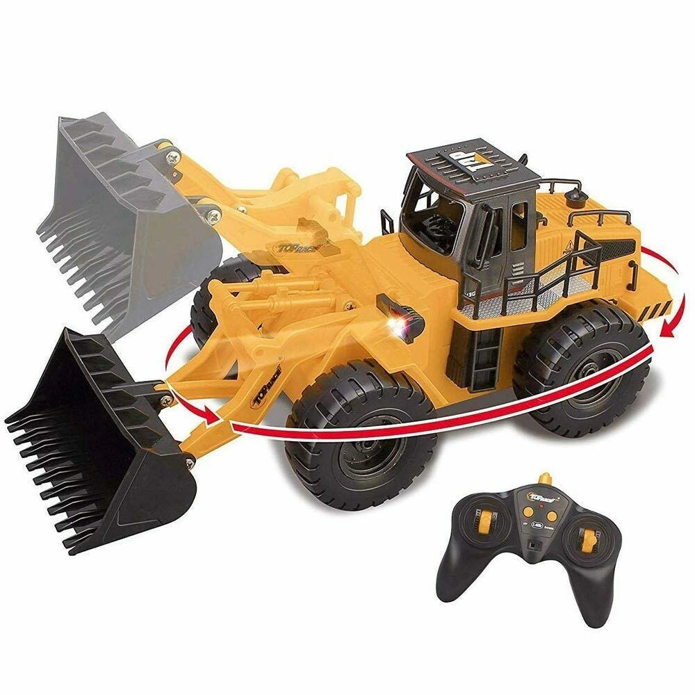 Trade Shop - Ruspa Bulldozer Radiocomandato Trattore Caricatore Frontale Giocattolo Bambini -