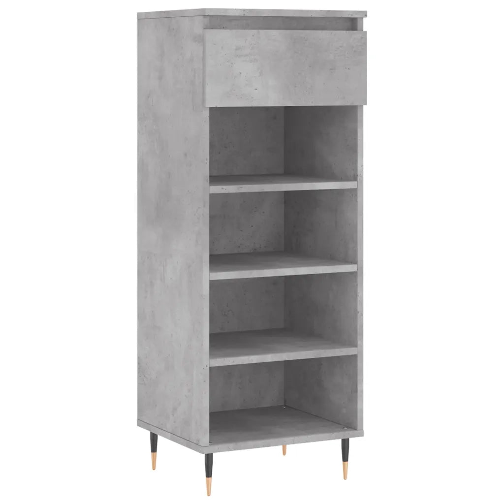 Scarpiera-Scaffale per scarpe Grigio Cemento 40x36x105 cm in Legno Multistrato 920937