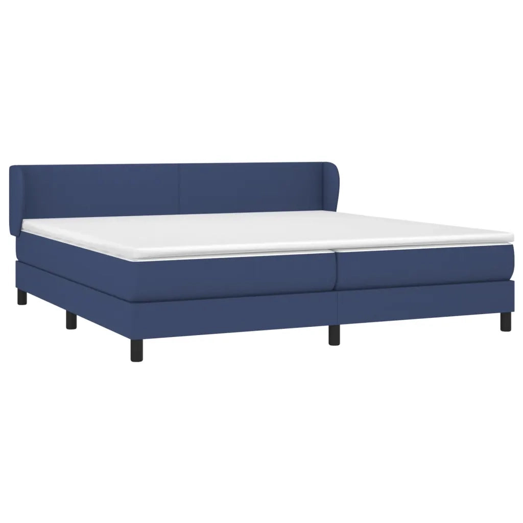Giroletto a Molle con Materasso Blu 200x200 cm in Tessuto 3126115