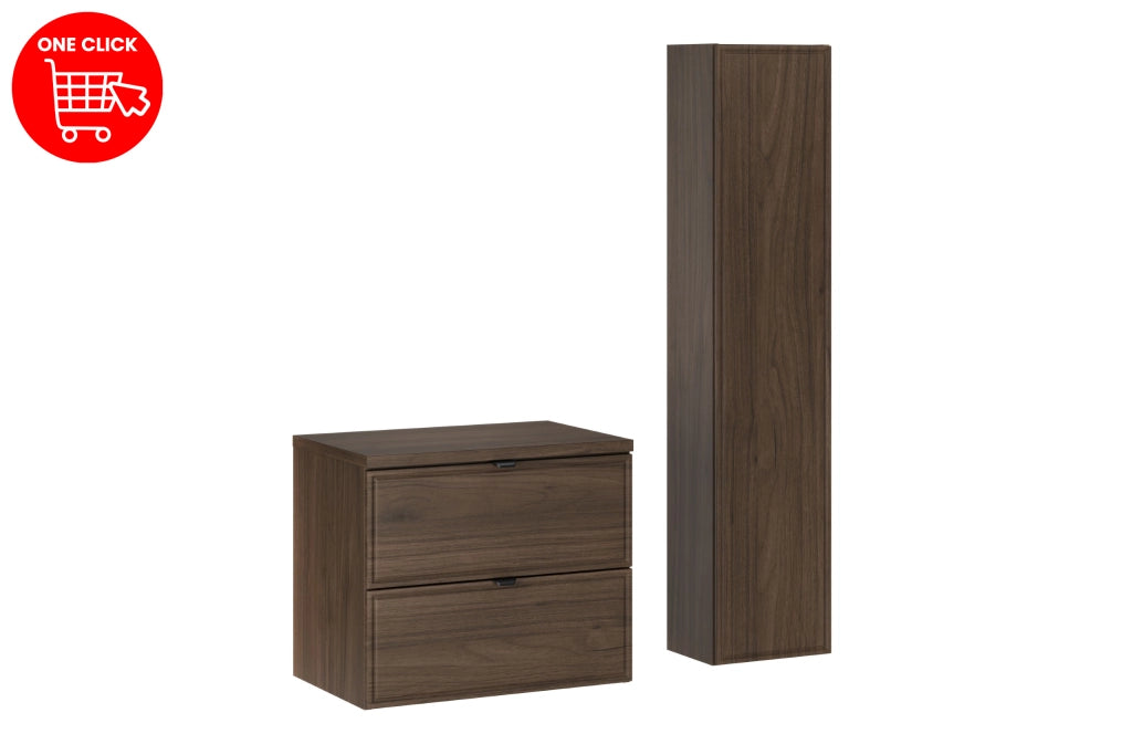 Set mobili bagno 60 cm con piano e Szafką wysoką Terra Villa 60 cm