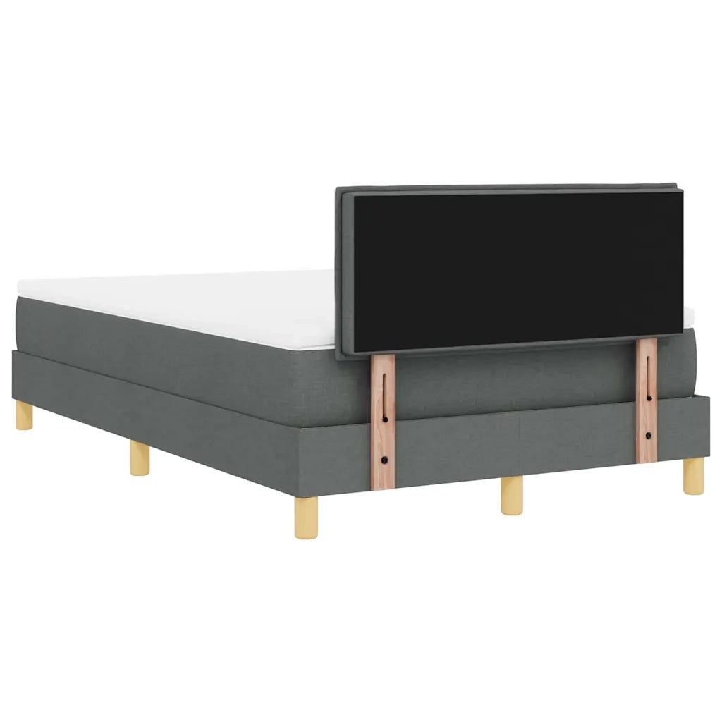 Letto a molle con cuscino Grigio scuro 120 x 200 cm Tessuto 3338833