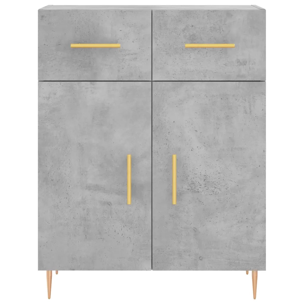 Credenza-Buffet-Armadio da cucina Grigio Cemento 69,5x34x180 cm in Legno Multistrato 182264