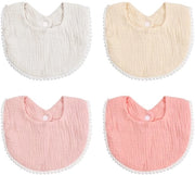 Set di 4 pezzi di fasce per bebè, fasce per bebè con chiusura a bottone, fasce per bebè in cotone per bambini e bambine, set di fasce per bambini in età prescolare, fasce in mussolina per bambini da 0 a 18 mesi.