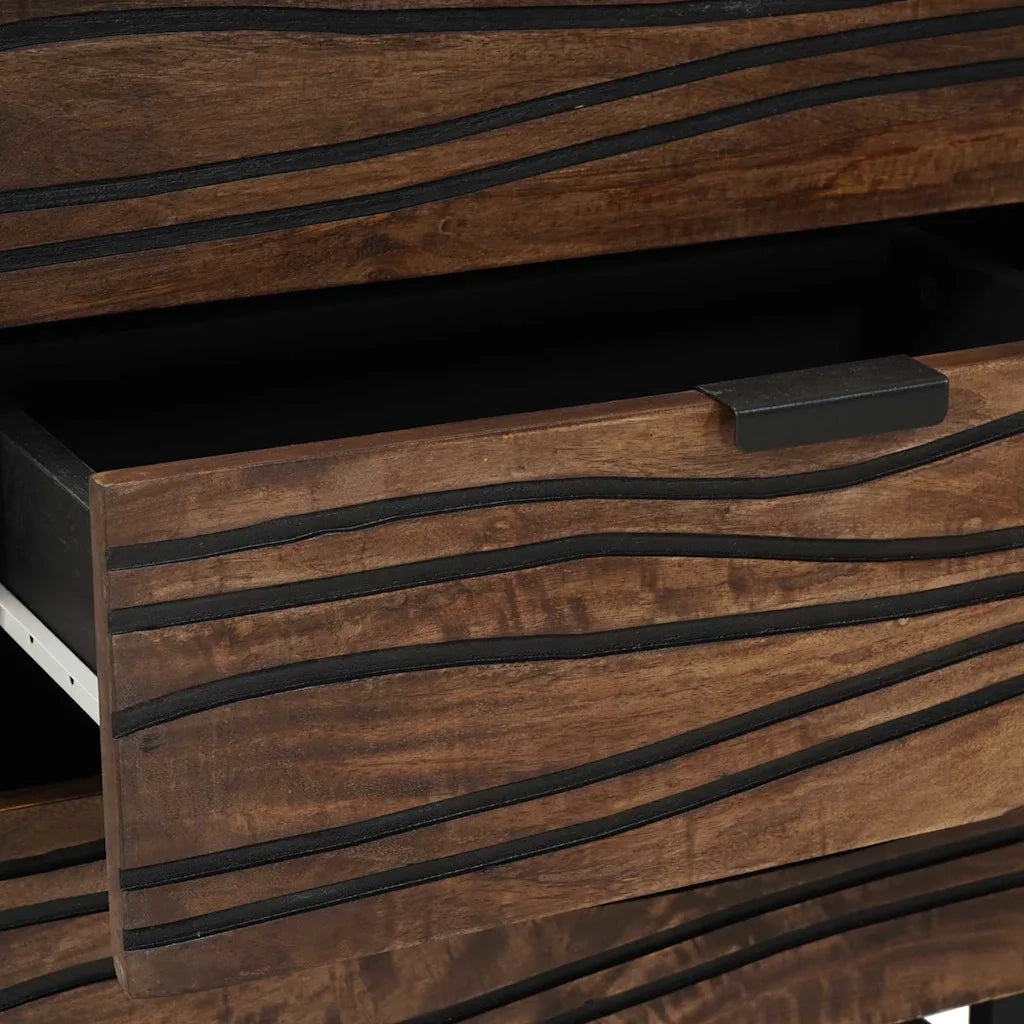 Armadio da Notte Noce 50 x 33 x 62 cm Legno massello di acacia 4018017
