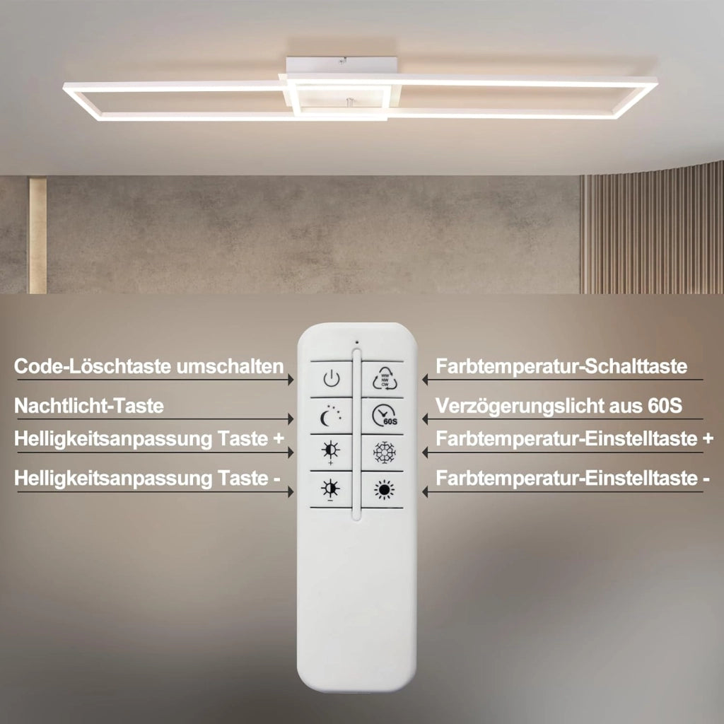 ZMH Lampada da soffitto plafoniera LED dimmerabile 36W moderna con telecomando per soggiorno