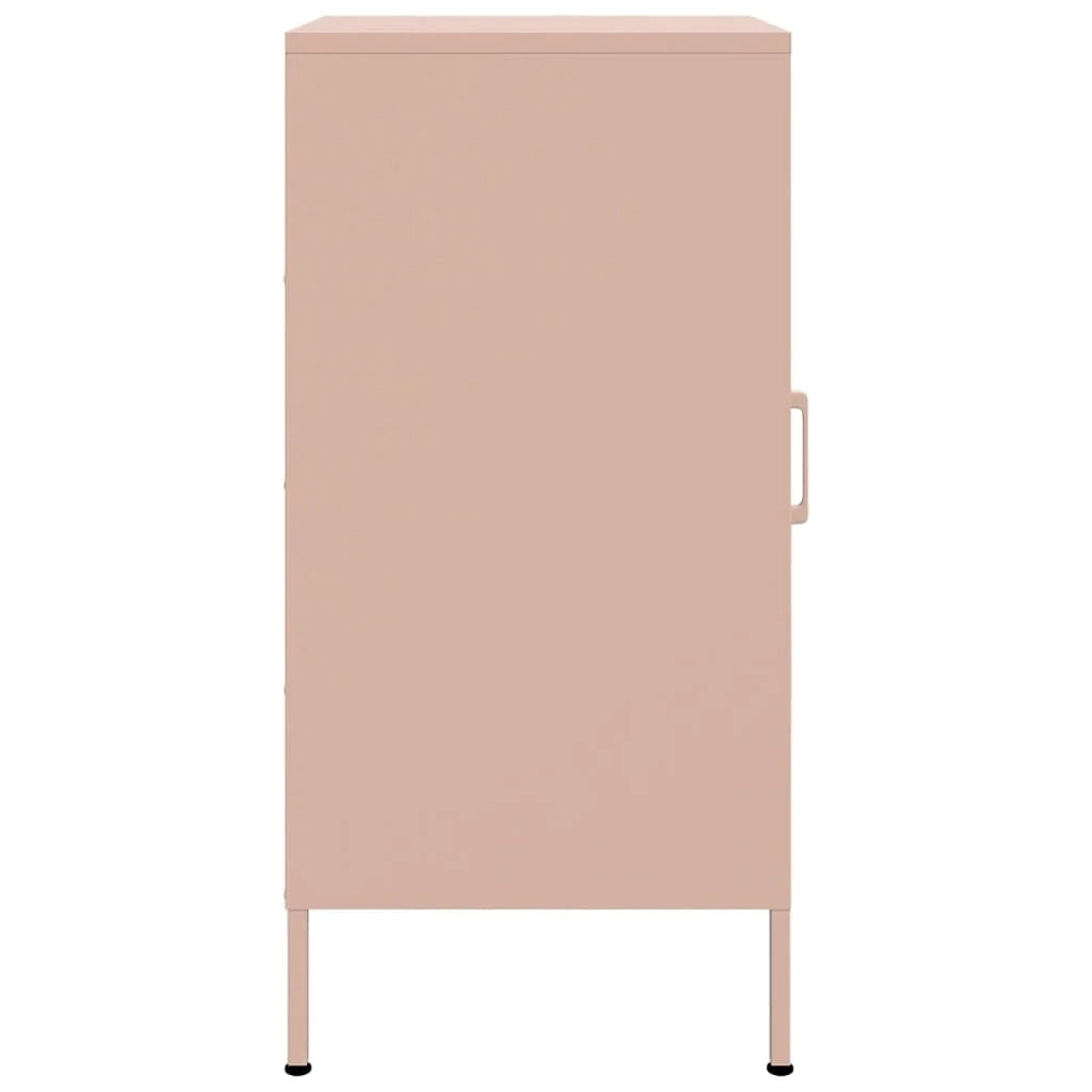 Buffet credenza cassettiera armadio mobile contenitore organizer per cucina soggiorno salotti set da 2 36 x 39 x 79 cm acciaio rosa 02_0036940