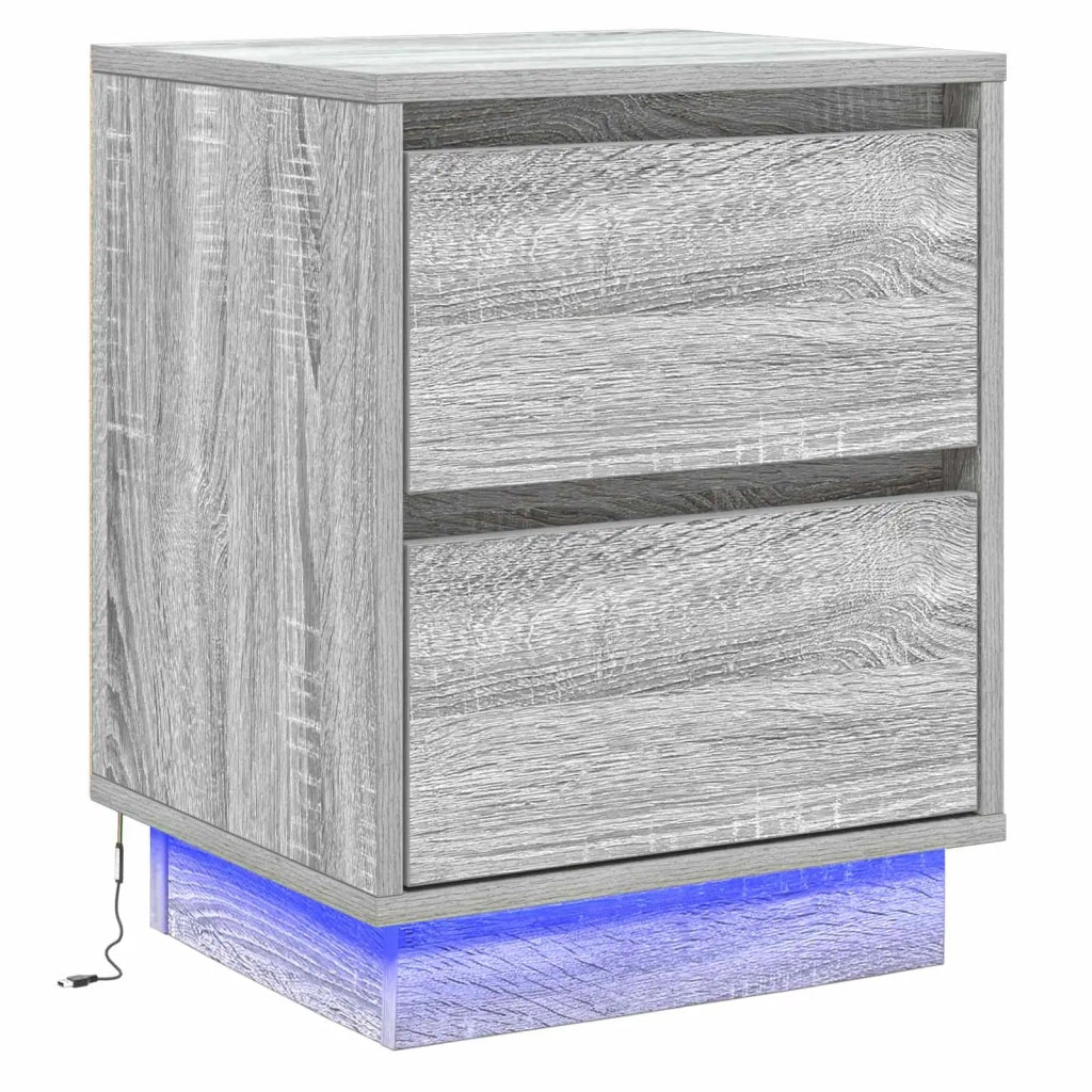 Armadio da Notte Grigio 39 x 34,5 x 50 cm Legno multistrato 869620