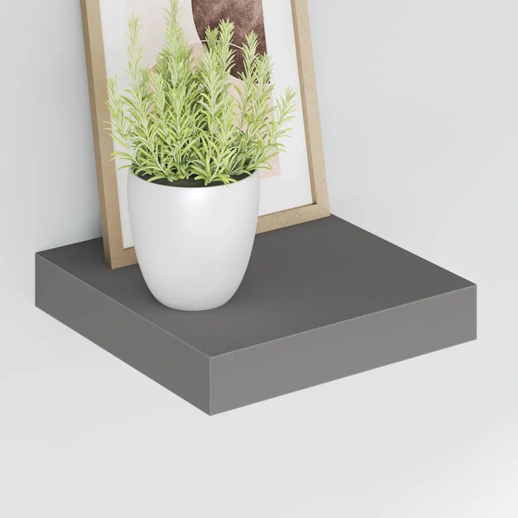 Scaffale a Parete Grigio Lucido 23x23,5x3,8 cm in MDF cod mxl 33142