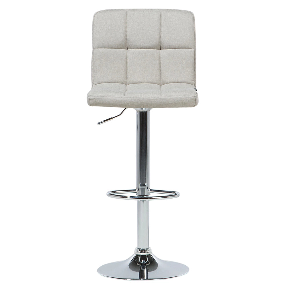 Set di 2 sgabelli da bar da cucina di colore beige girevoli regolabili in altezza stile moderno contemporaneo
