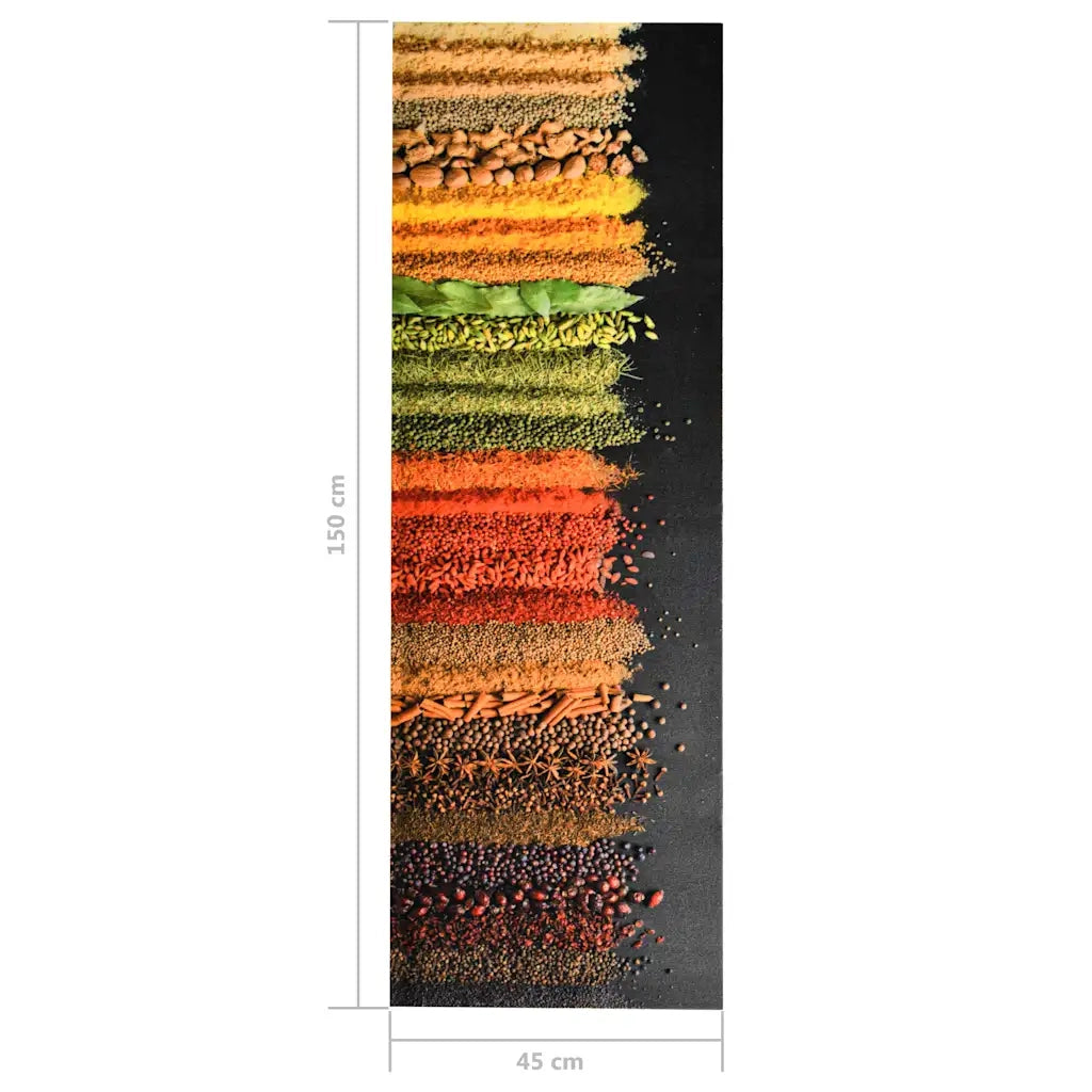 Tappetino da Cucina Lavabile Spezie 45x150 cm 323475