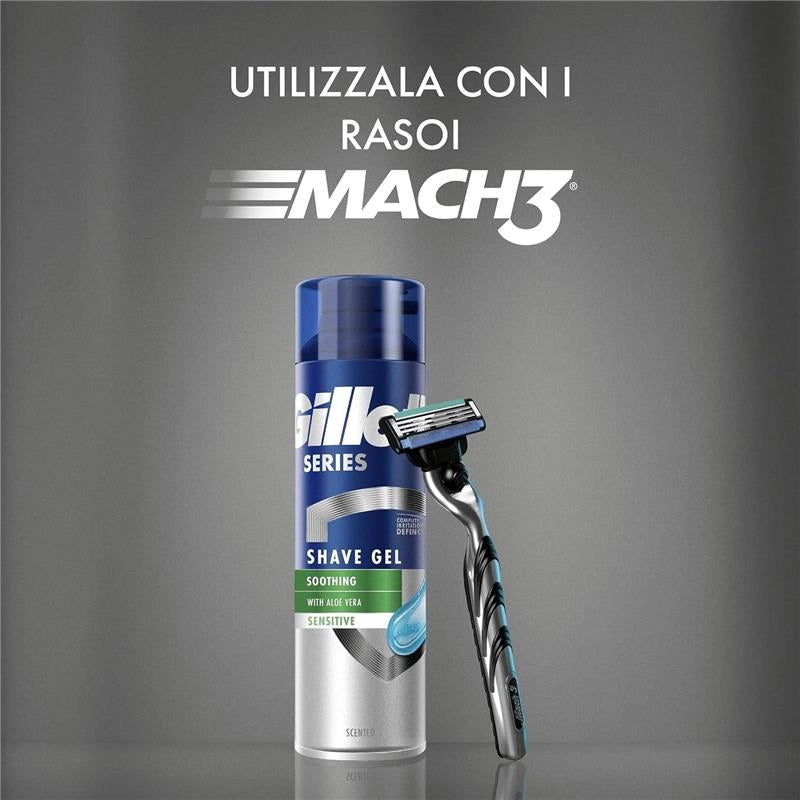 GILLETTE SERIES GEL DA BARBA LENITIVO CON ALOE VERA 200 ML