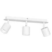 Barra 3 spot bianchi orientabili GU10 8W Demia Luminex