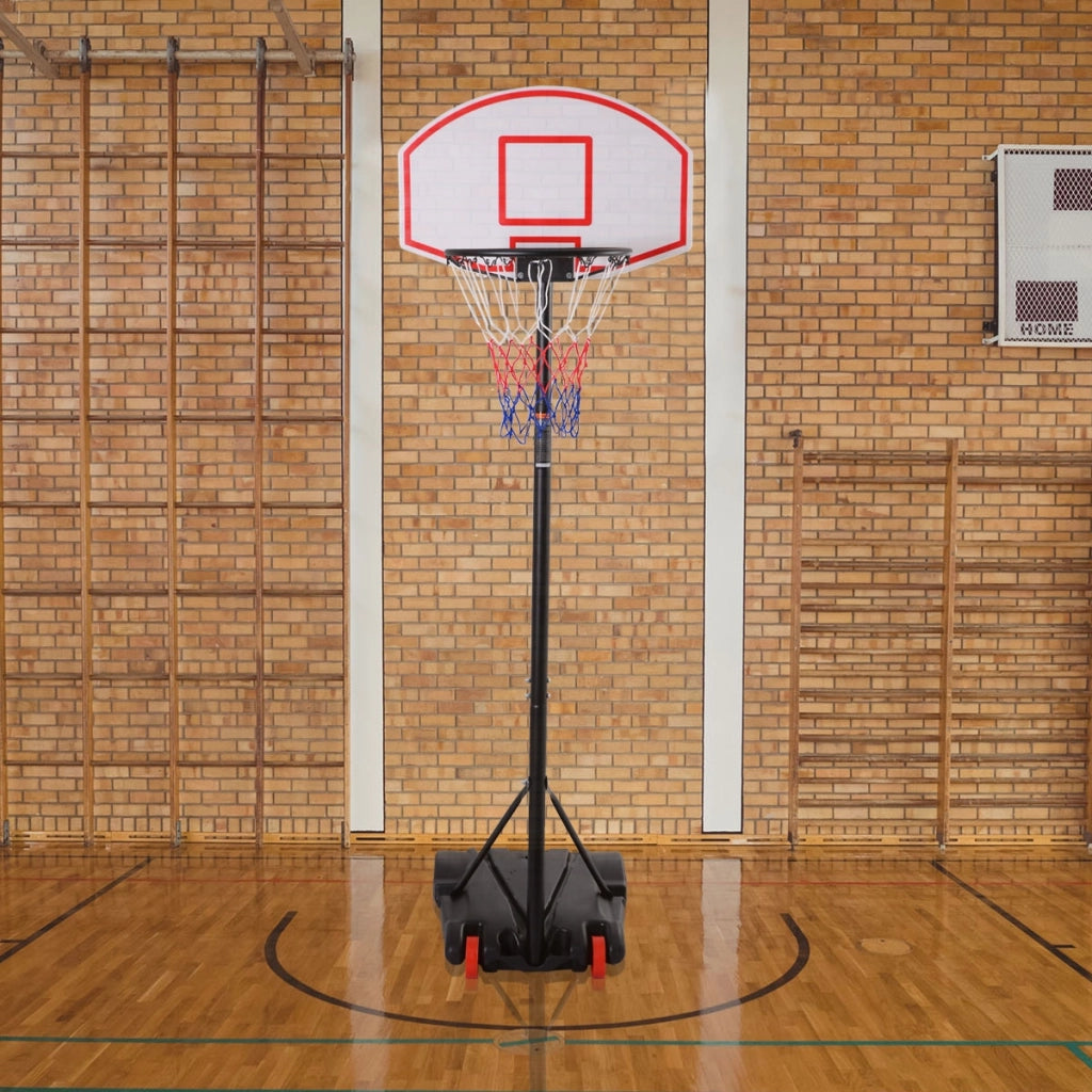 Canestro da basket con ruote altezza regolabile Canestro portatile con supporto da esterno 1,79-2,08m