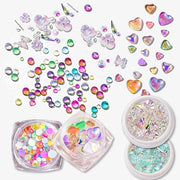 Decorazioni per unghie - Accessori decorativi brillanti per nail art - Set da 4 pezzi