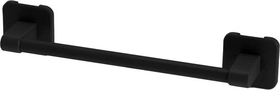 Sostegno per Asciugamani Autoadesivo - 40 cm Doppie Barre per Asciugamani - Montaggio a Parete - Nero - Sostenibile - Installazione Facile - Asciugamani Appesi