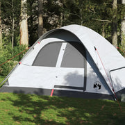 Tenda Familiare a Cupola 6 Persone Bianca Tessuto Impermeabile 94558