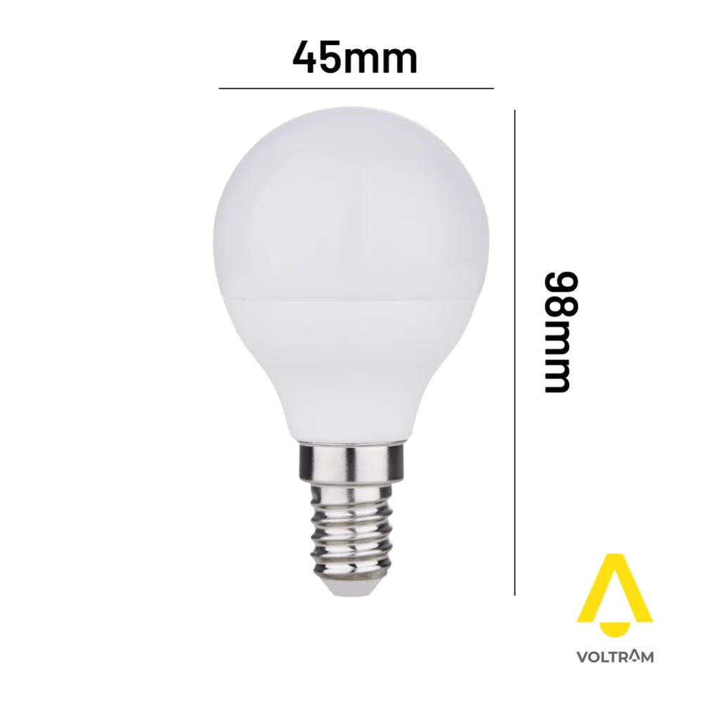 Lampadina LED E14 6W G45 630LM IP20 bianco freddo 6000K