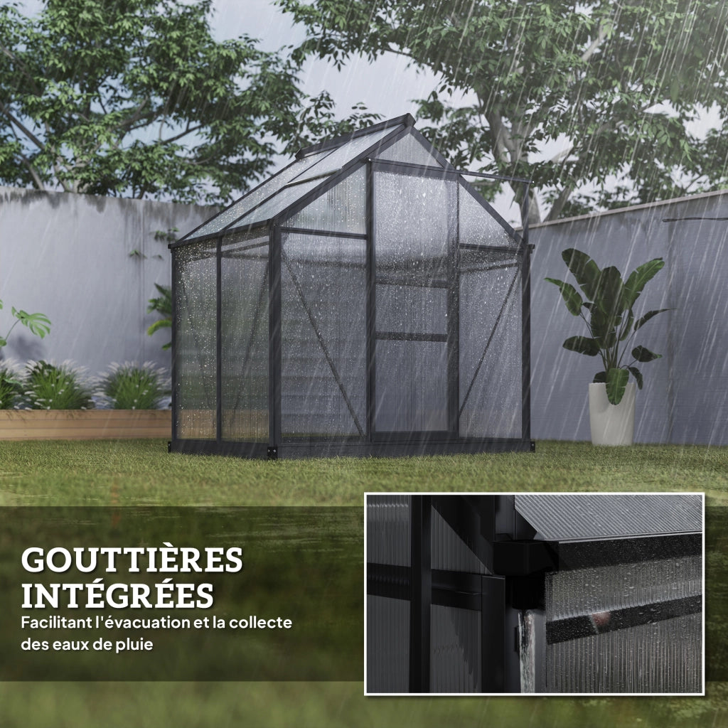 Serra da giardino in polycarbonate ¨C zephmum ¨C 190x132x201 cm grigio