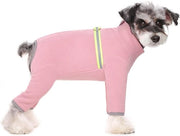 Abbigliamento invernale per cani - Cappotto per cani - Fleece soffice - Cerniera riflettente - Cappotto per cani - Pigiamino - Inverno - Abbigliamento - Rosa - XXL - Adatto per cani piccoli