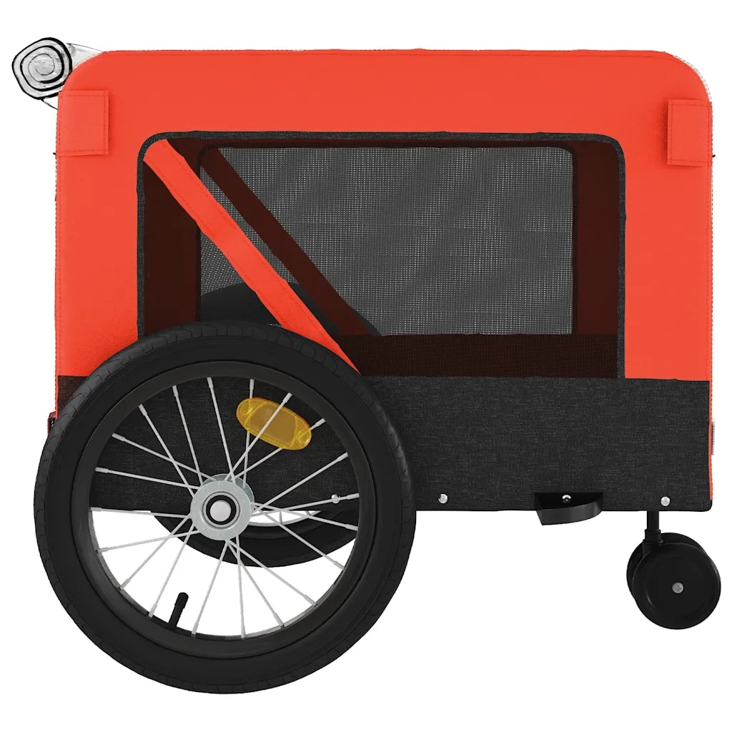 Rimorchio da Bici per Animali Arancione e Nero Oxford e Ferro CFW8745774