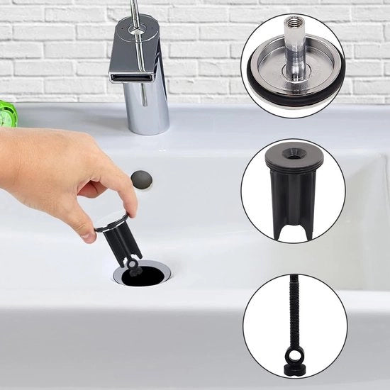 Stop per docciaschiuma 4 pezzi - Stop per vasca da bagno - Stop eccentrico - Resistente alla corrosione - Realizzato in ABS resistente all'usura