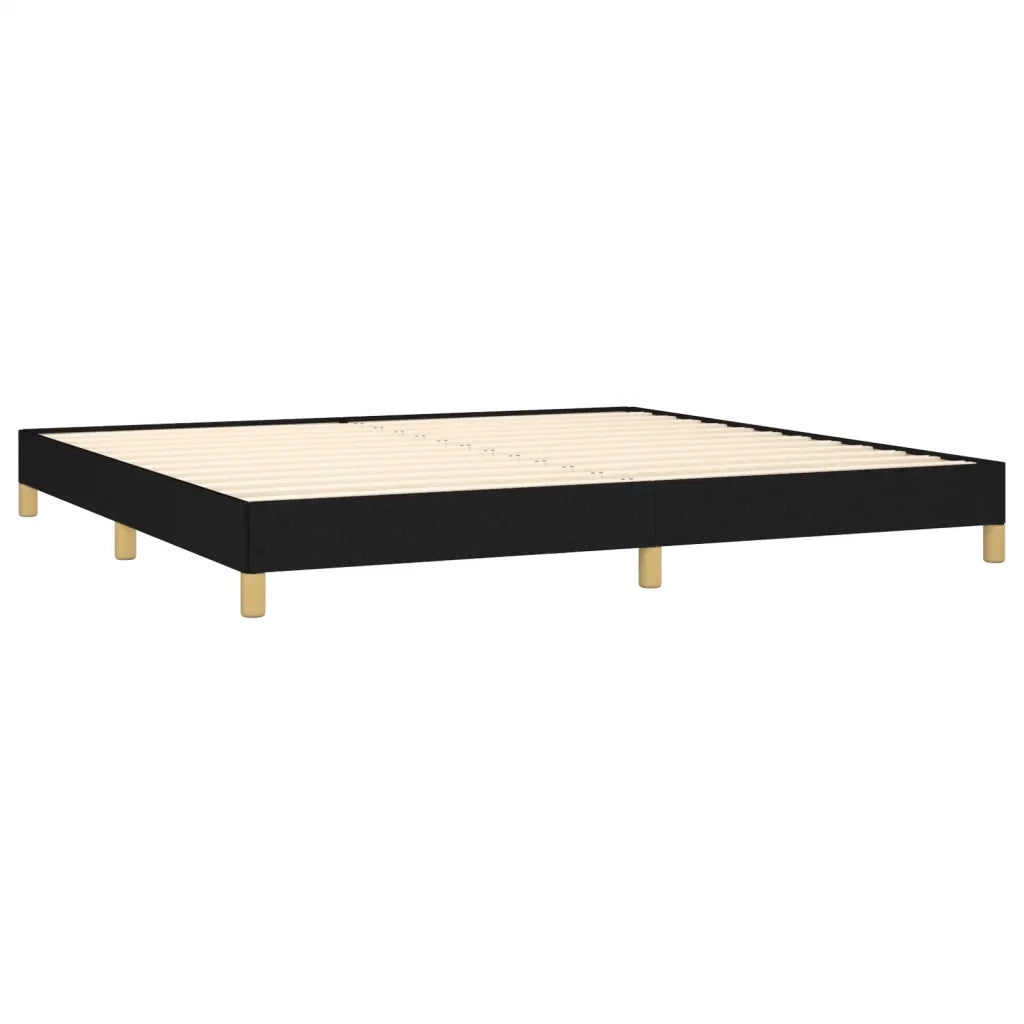 Giroletto senza Materasso Nero 200x200 cm in Tessuto 346844