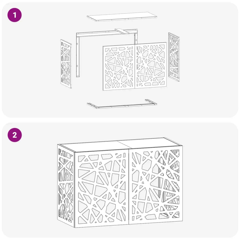 Copertura per condizionatore d'aria Argento 90 x 40 x 60 cm 8014155