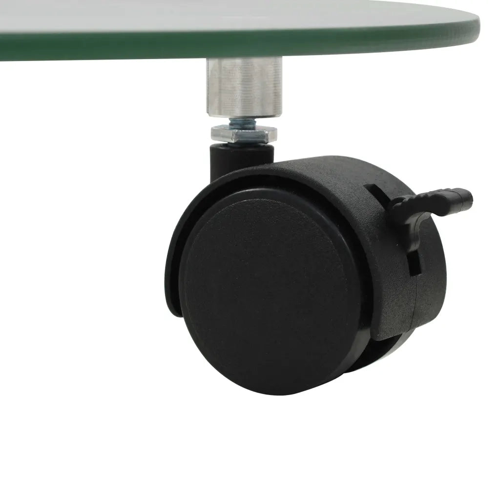 Carrelli Porta Piante 4 pz 28 cm Vetro Temperato Rotondi 3144028