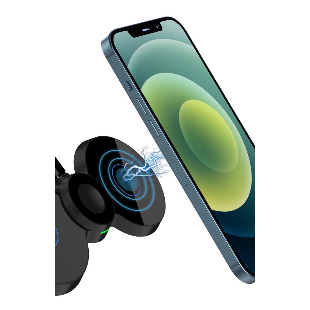 Trade Shop - Caricatore Wireless 3in1 Q-wx700 Stazione Di Ricarica Rapida 20w Per Smartphone Smartwatch -