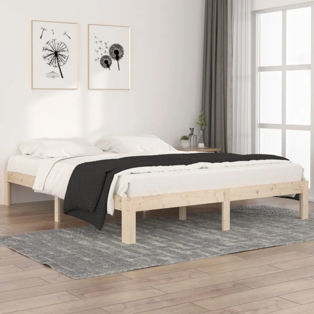 Giroletto in Legno Massello di Pino 160x200 cm 810375