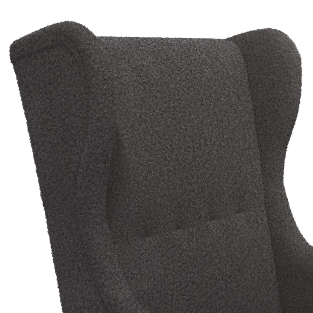 Poltrona-Divano Sedia-Poltroncina Grigio Scuro Boucl¨¦ 996412