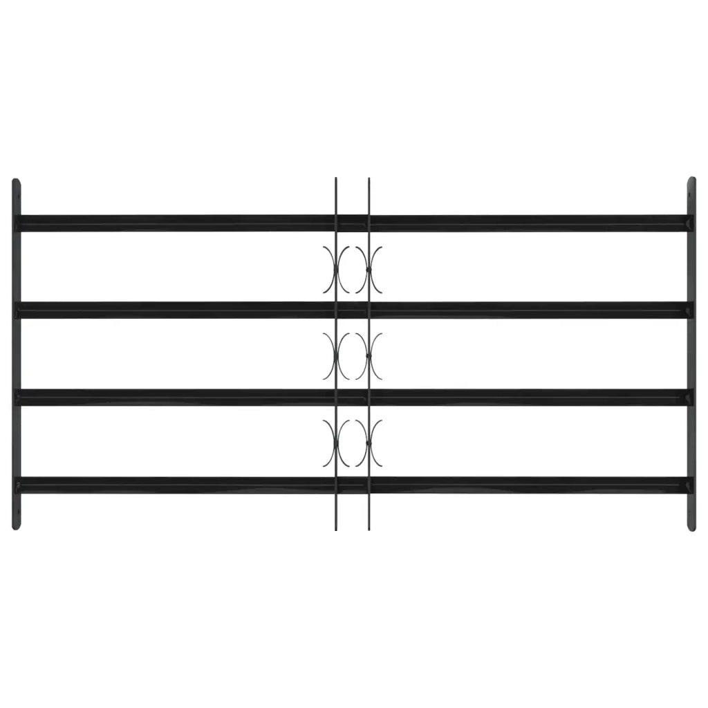 Griglia Finestra 115 x 60 cm Acciaio verniciato a polvere Nero