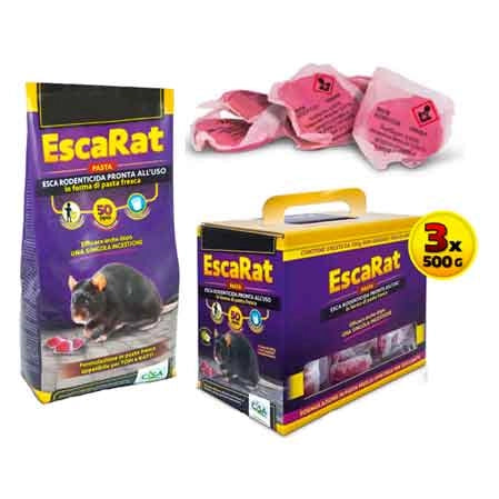 ESCA TOPICIDA IN PASTA 'ESCARAT' 1,5 Kg (Scatola 3x500gr) - CISA ADRIATICA