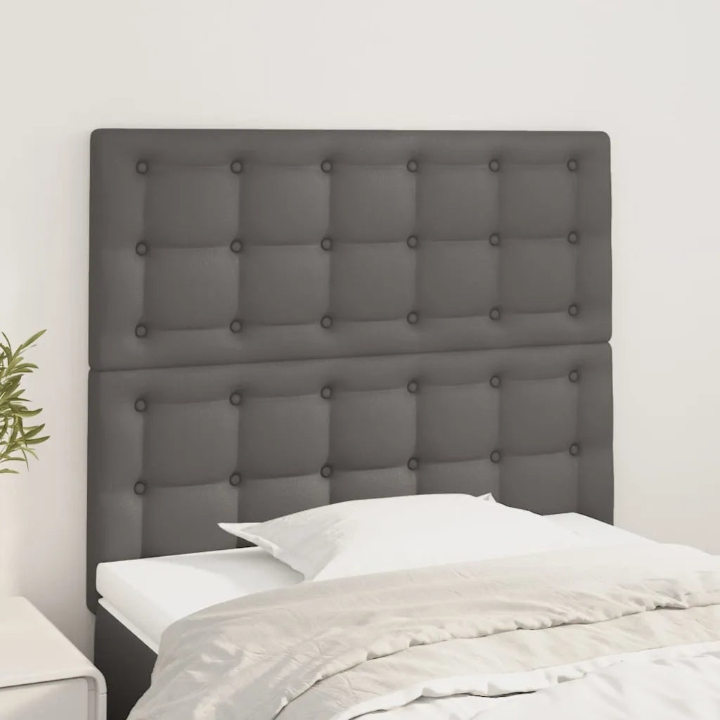 Testiera-Testata Decorativa Grigio 100x5x118/128 cm in Similpelle 805662