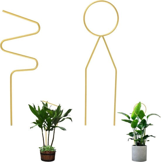 Sostegno per piante da appartamento - supporto per piante in vaso - sostegno per piante rampicanti - 2 pezzi - piccolo per piante fiori verdure