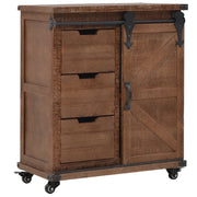 Mobile contenitore classico vintage credenza bassa 64 x 33 x 75 cm in legno massello di abete marrone 02_0046299